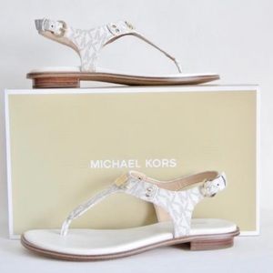 Michael Kors Plate Thong Logo Sandals
